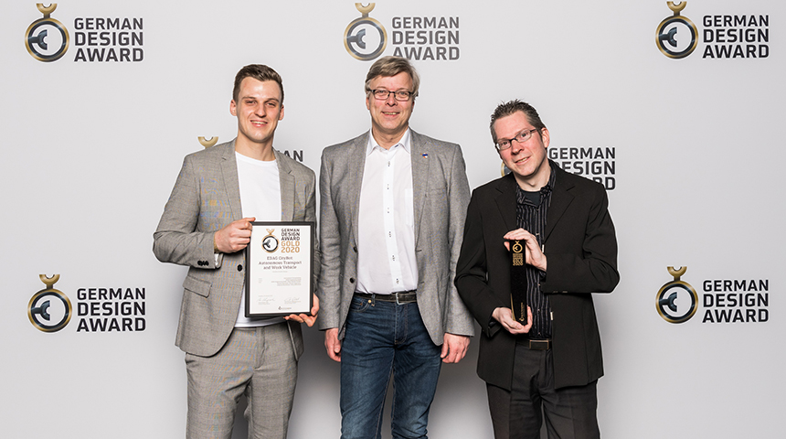 von links: Ricardo Hagemann, Georg Ruhrmann, Tom Hasenauer (EDAG Design Studio, Fulda)